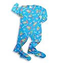 Private Label - Girls Long Sleeve Footed Blanket Sleeper, Aqua - Runs 2 SIZES big