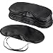 10 Pack Sleep Mask Eye Mask Shade Cover Sleeping Night Blindfold Lightweight Comfortable Soft Eyeshade Cover with Nose Pad and Adjustable Strap for Women Men Travel Sleep Shift Work Naps, Black