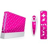 Wii 表面保護シール　ニンテンドーWii　本体用シールとコントローラー用シール　≪ファッションピンク≫の画像