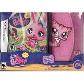 Littlest Pet Shop Garden Jardin for Nintendo DS LIMITED EDITION Set Includes: Game & Fuzzy DS Case