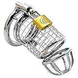 HuiSiFang® Males Apparatus Silver Cage Chastity Device (Ring 5cm)