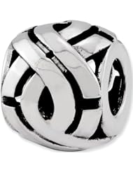 Reflection Beads Silver Figure 8 Bali Bead