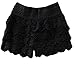 oOstar KK Women Korean Sweet Crochet Tiered Lace Short Skorts Short Pant Skirt