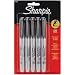 Sharpie Permanent Marker, Fine Point, Black, Pack of 5