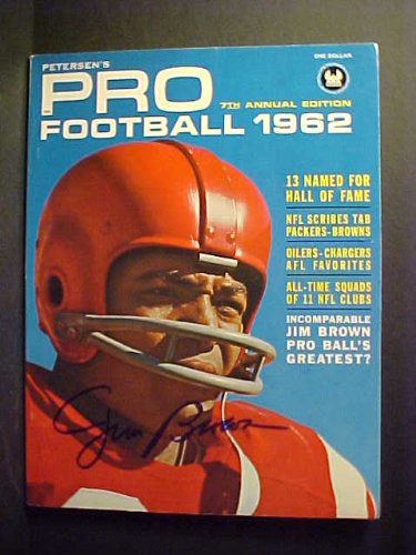 Jim Brown Cleveland Browns Autographed 1962 Pro Football Magazine