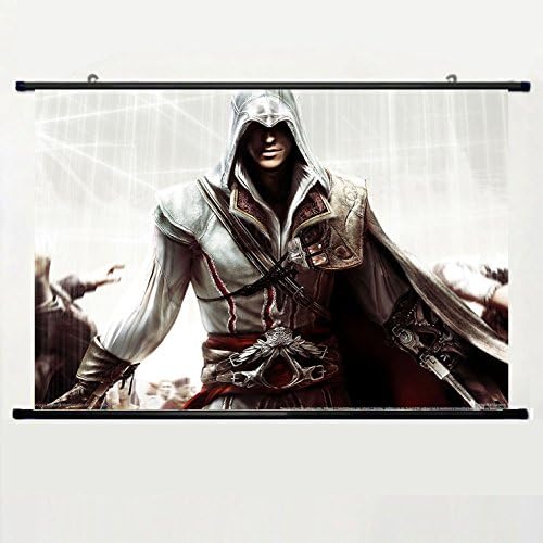 ZHS Personalized Design Home Decor Cosplay Poster with Assassins Creed Wall Scroll Poster Fabric Painting 24 X 16 Inch (60cm X 40 cm)