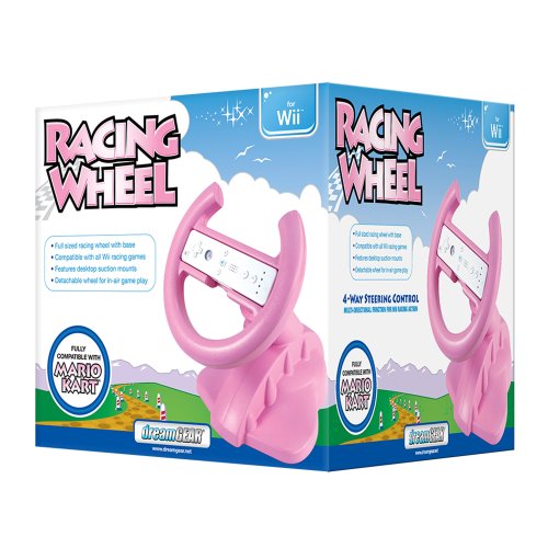 Wii Racing Wheel In New Gift Box - Pink
