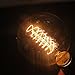 Parrot Uncle Vintage Edison Light Bulb 40w 110v Antique E26 Base Twisted Clear Glass Base Tungsten Filament Tube Incandescent Bulbs Home Decor Lighting, G80 Spiral Filament 40w