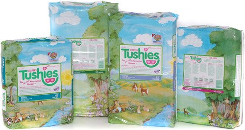 Baby: Tushies Diapers   Gel Free   Medium  30 ct 