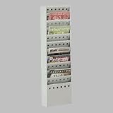 SAF4321GR - Magazine Rack, 11 Pockets, Steel, 9-3/4x4x36-3/8, Gray