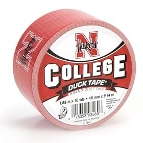 Duck Brand 240084 University of Nebraska College Logo Duck Tape, 1.88 Inches X 10 Yards