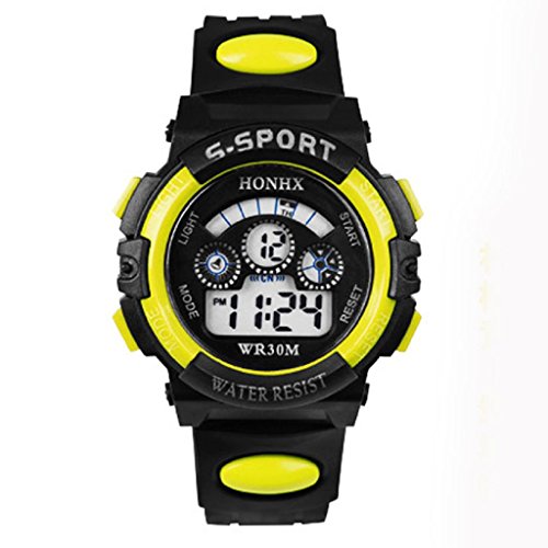 Tonsee® Imperméables enfants garçon Digital Quartz LED alarme Date Sports montre-bracelet