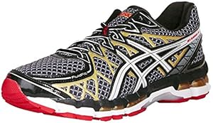 ASICS Men's Gel Kayano 20 Running Shoe,Black/White/Gold,8.5 M US