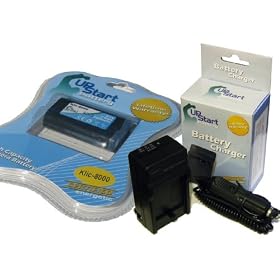 UpStart Battery Klic-8000 Replacement Battery and Charger Kit for Kodak Digital Cameras