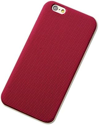 iPhone6 Case by Cratus Case, Red Silicone Textured iPhone 6 4.7 Case, Soft Case, Bumper Protection Case.