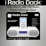 iRadio iPod Dock Clock AM/FM Radio White - Electronics > iPods & MP3 Players > iPods & Accessories