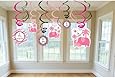Sweet Safari Girl Swirl Hanging Decorations (3ct)