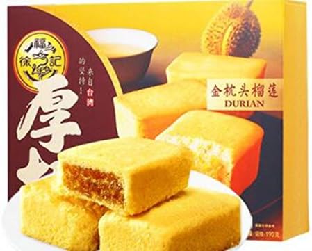 Xufuji Durian Flavor Sandwich Cookie Pastry Cake 380g/13.40oz/0.84lb （Pack of 2）