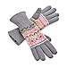 Yan & Lei Women's Knitted Winter Gloves with Roll Up Cuffs