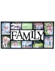 Capri Family Collage Frame, 14.5 by 28.5-Inch, Black