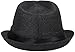 TAUT Women Men's Solid Color Short Brim Sun Fedora Hat with Band Black SM