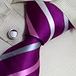 Purple Striped Cheap Ties for Men Birthday Gifts for Man Fashion Silk Ties Cuff Links Set 8100