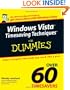 Windows Vista Timesaving Techniques For Dummies (For Dummies (Computers))
