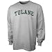 Tulane Green Wave Ash Vertical Arch Long Sleeve T-shirt