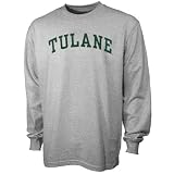 Tulane Green Wave Ash Vertical Arch Long Sleeve T-shirt