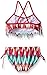 Kanu Surf Girls' Big Kelly Fringe Bikini Swimsuit, Pink, 10