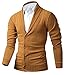 HARRISON83 Mens Slim Fit Basic Button Up Shawl Collar Knit Cardigan Sweater