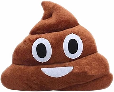 DHX Technology Stuffed Pillow Cushion Emoji Poop Shaped Smiley Face Doll Toy
