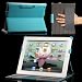 MoKo(TM) Slim-Fit Folio Stand Case for Apple New IPad 3 HD (3rd Generation)- with Smart Cover Auto Wake / Sleep function, Blue