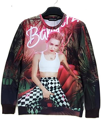 Unisex Sneak 3D Sweater Black Bangerz Miley Cyrus Sweatshirt T Shirts (M)