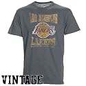 Banner '47 Los Angeles Lakers Heather Gray Basketball Premium Vintage T-shirt