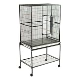 A&E CAGE CO 32-Inch by 21-Inch Flight Cage and Stand, Platinum