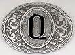 MONOGRAM LETTER "Q" ENAMEL BELT BUCKLE