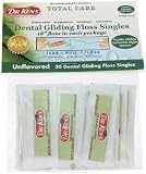 Dr. Ken's Dental Gliding Floss Singles, Unflavored, 30 Dental Gliding Floss Singles by ClubNatural