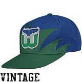 Hartford Whalers Mitchell & Ness Shark Tooth Vintage Snap Back Hat