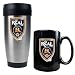 Salt Lake City Real Salt Lake Stainless Steel Travel Tumbler and Black Ceramic Mug Se...
