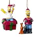 Set of 2 Homer Simpson Ready For The Holidays Christmas Ornaments 3.5"