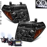 6000k Slim Xenon HID Kit + 05-08 Frontier Pathfinder Smoke Projector Head Lights