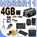 Sony HDR-SR11 60GB Hard Drive HD Camcorder with 12x Optical Zoom PLUS 4GB PRO Duo Memory Stick - Extra Rechargeable Battery - 3 Piece Filter Kit - Full Size Tripod - Wide Angle & 2x Telephoto Lenses - Quick External Charger - HDRSR11 BigVALUEInc Accessory Saver Bundle + MORE