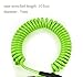 Premium 10' SUP Leash, Paddle Leash Coiled Swivel Ankle Cuff for Standup Paddle Boarding and Surfboarding Surfing (Green)