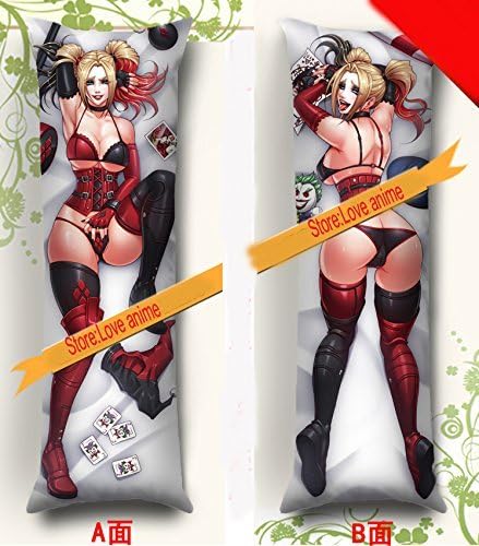 You Loving Hot manga sexy girl Harleen Quinzel Harley Quinn body PillowCase anime body pillow cover (50x150cm peach skin, 1)