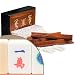 Chinese Rosewood Mahjong Set with Bat Decoration