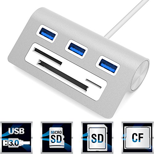 Sabrent premium 3 port aluminum usb 3.0 hub with multi-…