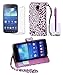 The Friendly Swede Basics PU Leather Stand Wallet Case for Samsung Galaxy S4 Active i9295 (Purple Leopard)