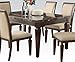 ACME Agatha Black Marble Top Counter Height Table, Espresso Finish