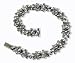 Garnet Essence Silver Natural Seed Pearl Bracelet - by Dahlia Vintage Jewelry Collection